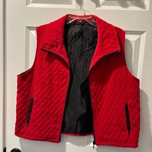 Chico’s Red Quilted Vest size 2